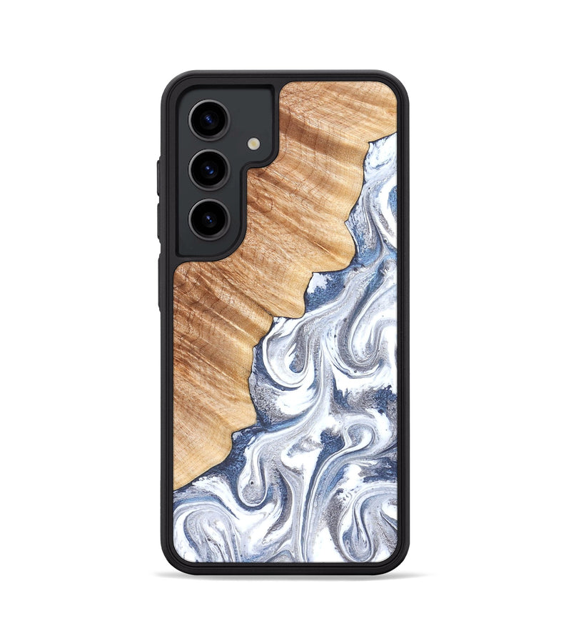 Galaxy S24 Wood Phone Case - Apollo (Black & White, 830517)