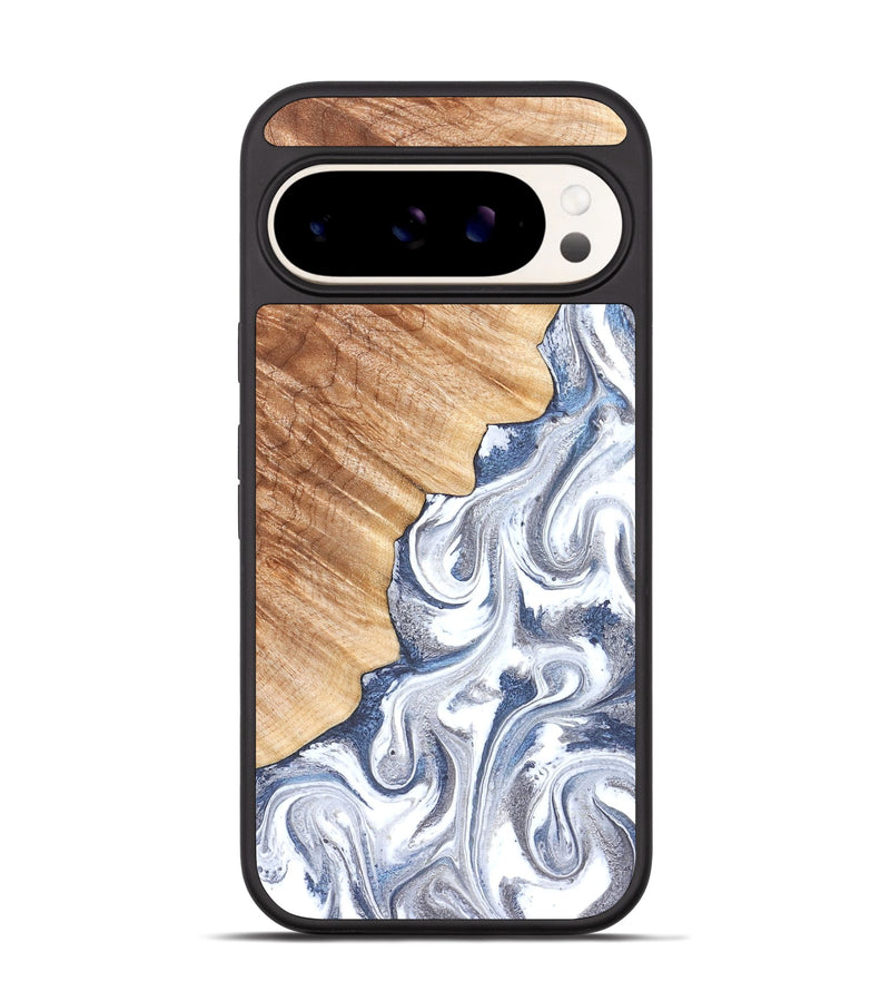 Pixel 9 Wood Phone Case - Apollo (Black & White, 830517)