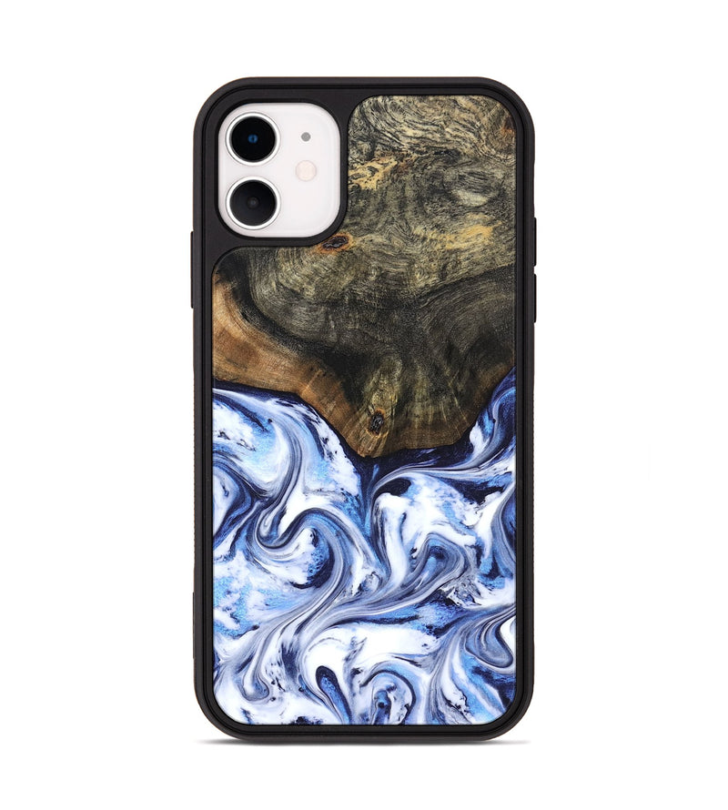 iPhone 11 Wood Phone Case - Traci (Blue, 830522)