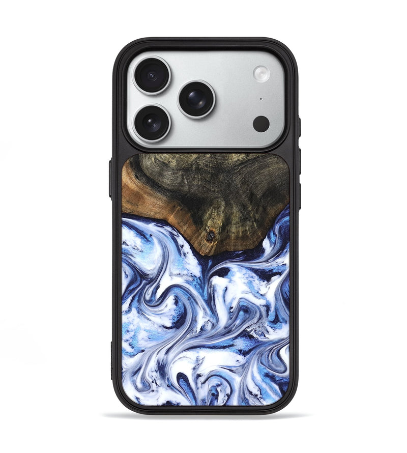 iPhone 18 Pro Wood Phone Case - Traci (Blue, 830522)