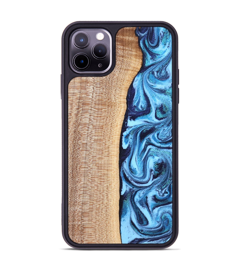 iPhone 11 Pro Max Wood Phone Case - Gunner (Blue, 830523)
