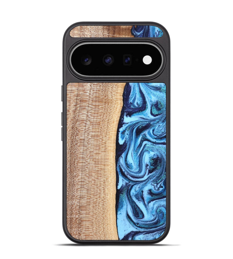Pixel 11 Wood Phone Case - Gunner (Blue, 830523)