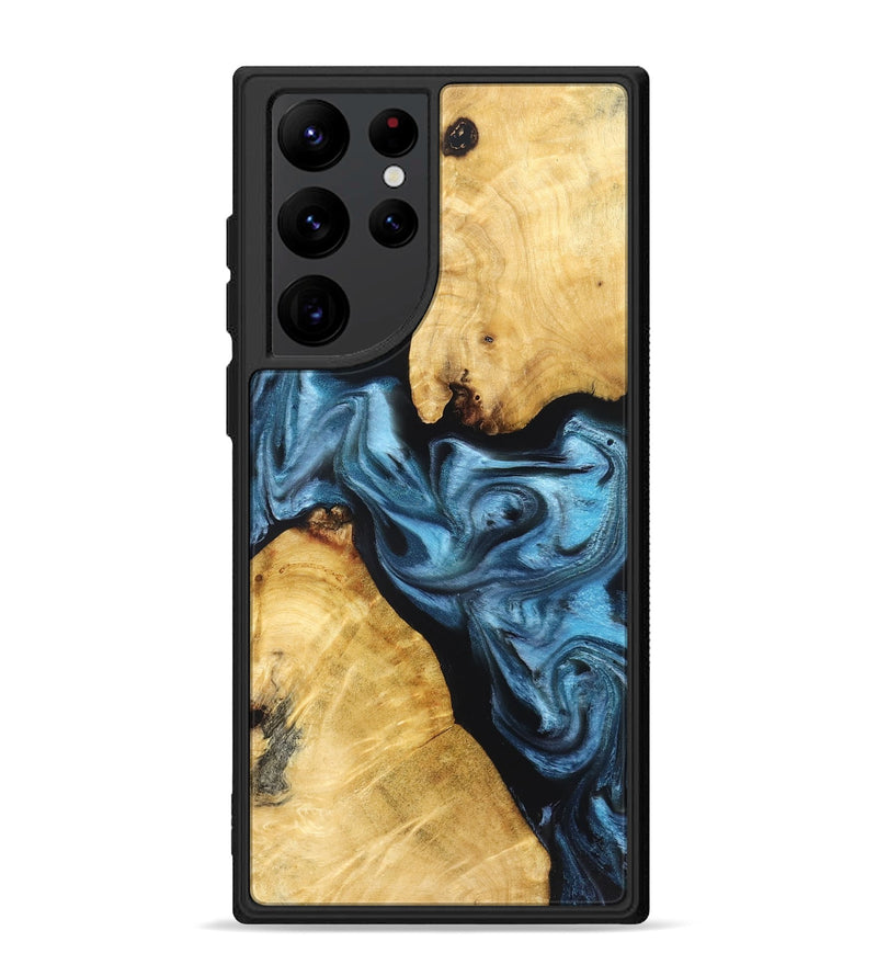 Galaxy S22 Ultra Wood Phone Case - Dillan (Blue, 830525)