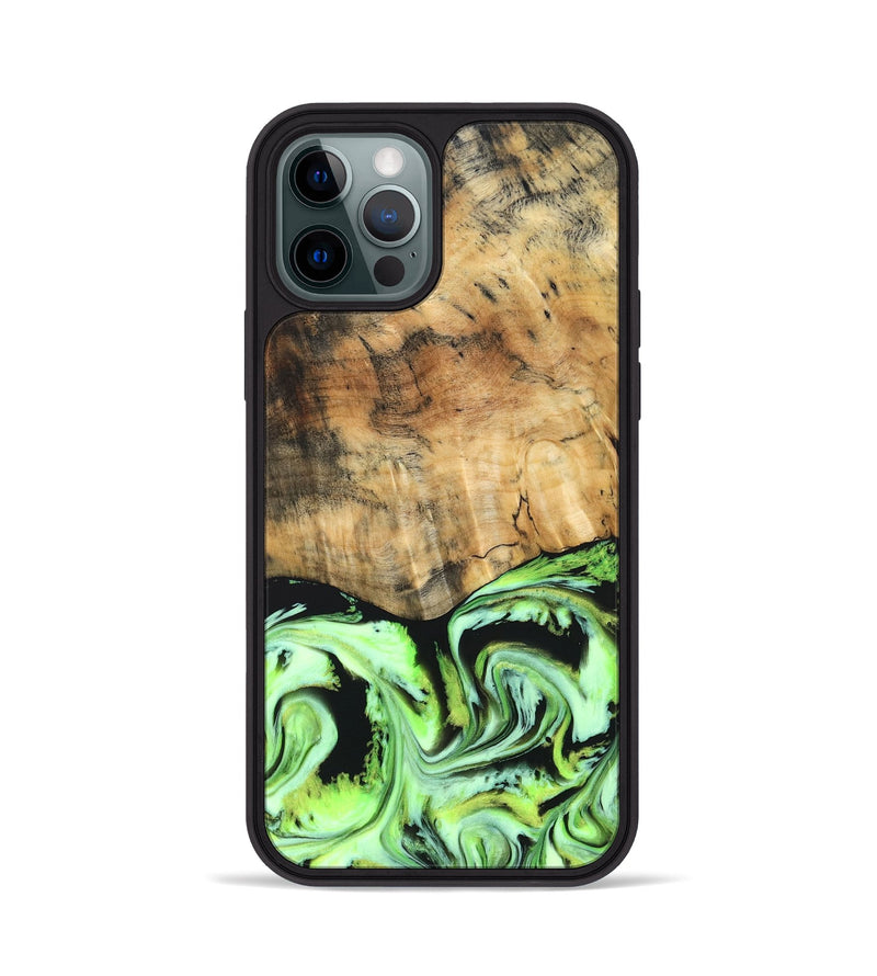 iPhone 12 Pro Wood Phone Case - Domenic (Neon, 830532)