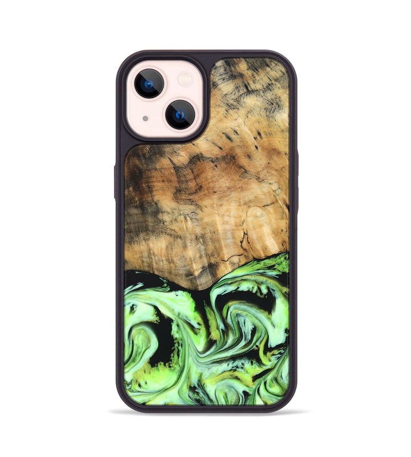 iPhone 14 Wood Phone Case - Domenic (Neon, 830532)