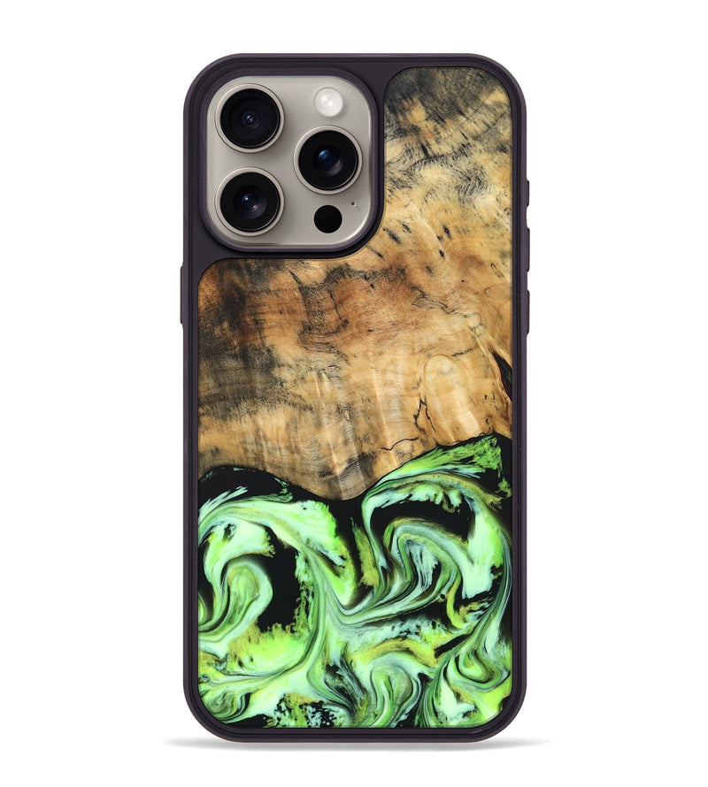 iPhone 15 Pro Max Wood Phone Case - Domenic (Neon, 830532)