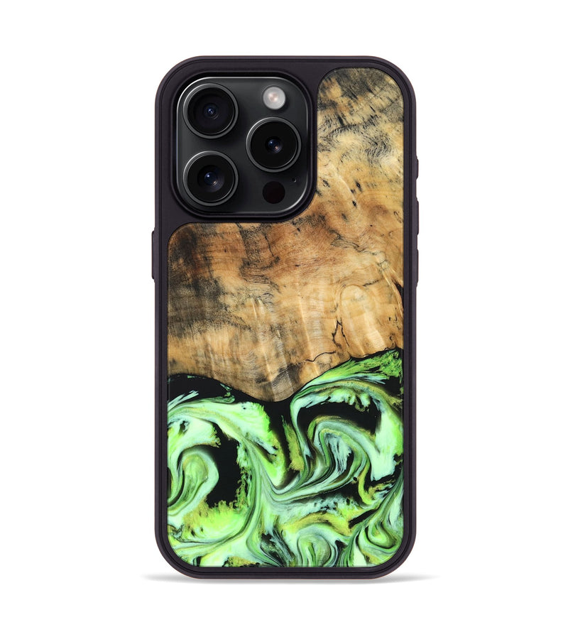 iPhone 15 Pro Wood Phone Case - Domenic (Neon, 830532)