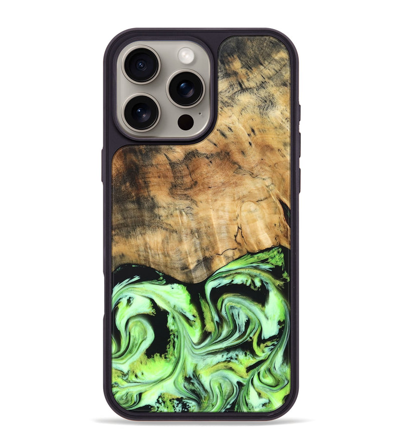 iPhone 16 Pro Max Wood Phone Case - Domenic (Neon, 830532)