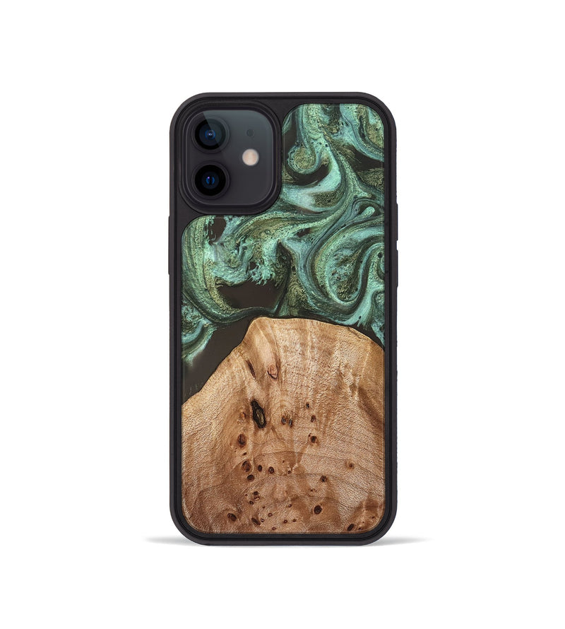 iPhone 12 mini Wood Phone Case - Makena (Green, 830535)