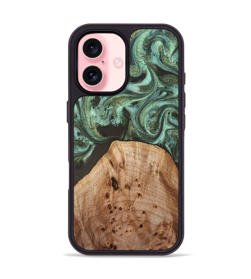 iPhone 16 Wood Phone Case - Makena (Green, 830535)