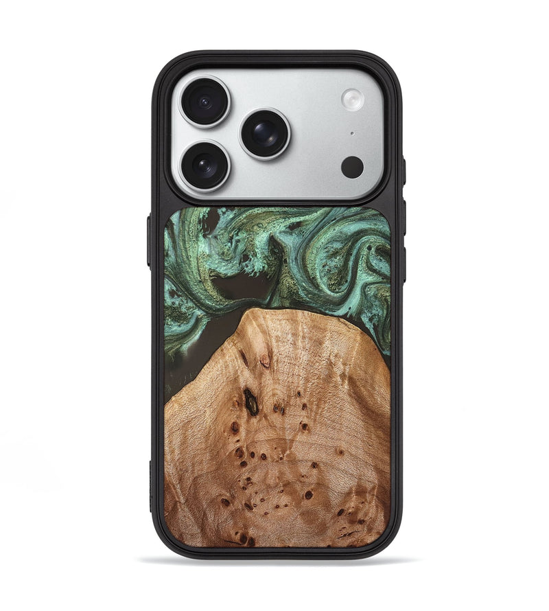 iPhone 18 Pro Wood Phone Case - Makena (Green, 830535)