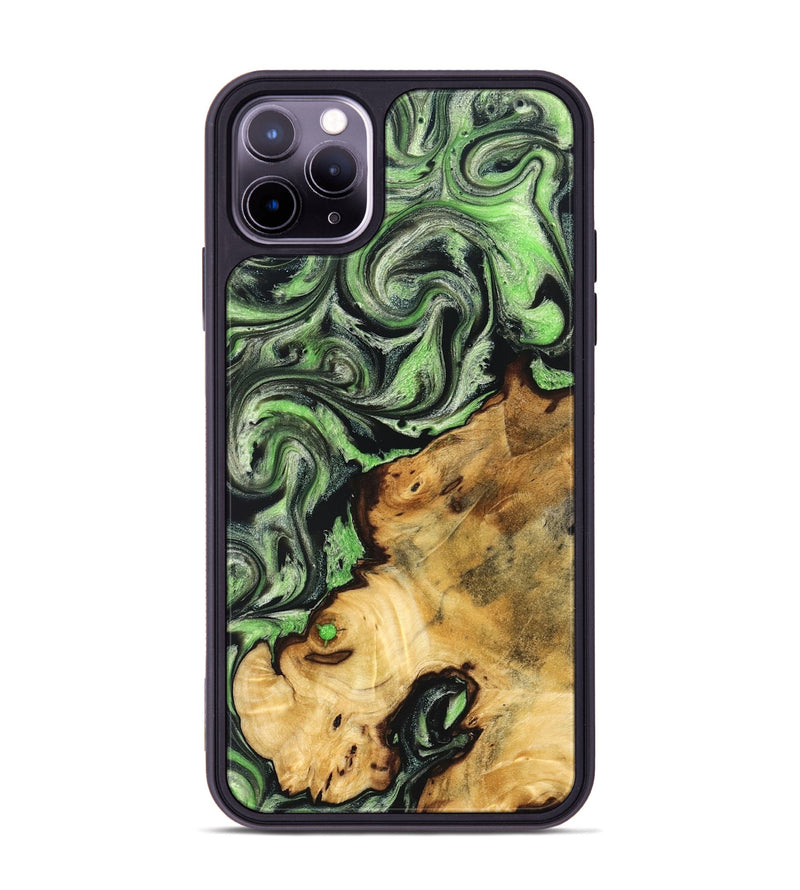 iPhone 11 Pro Max Wood Phone Case - Lisette (Green, 830536)