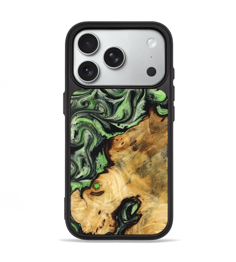 iPhone 18 Pro Wood Phone Case - Lisette (Green, 830536)