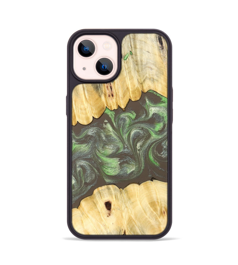 iPhone 14 Wood Phone Case - Aleena (Neon, 830539)