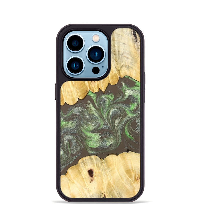iPhone 14 Pro Wood Phone Case - Aleena (Neon, 830539)
