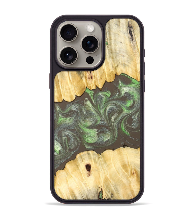 iPhone 15 Pro Max Wood Phone Case - Aleena (Neon, 830539)