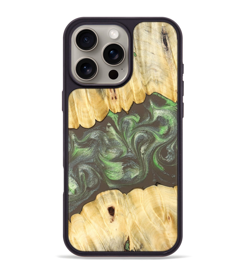 iPhone 16 Pro Max Wood Phone Case - Aleena (Neon, 830539)