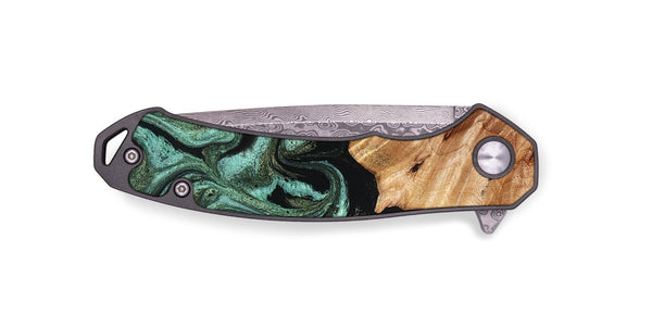 EDC Wood Pocket Knife - Ned (Green, 830541)