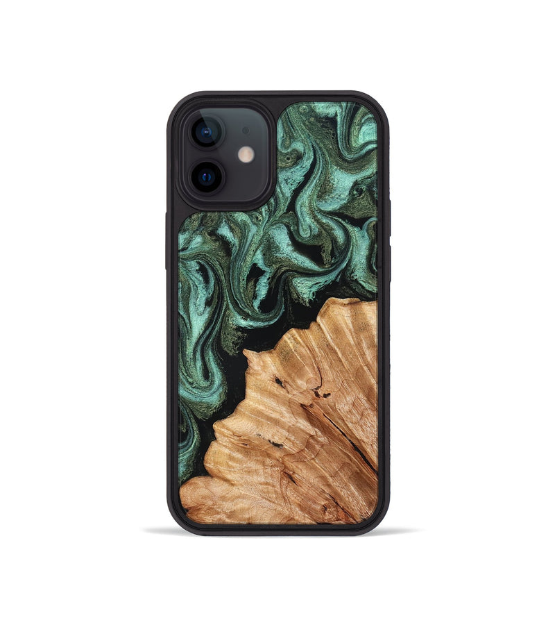 iPhone 12 mini Wood Phone Case - Ned (Green, 830541)