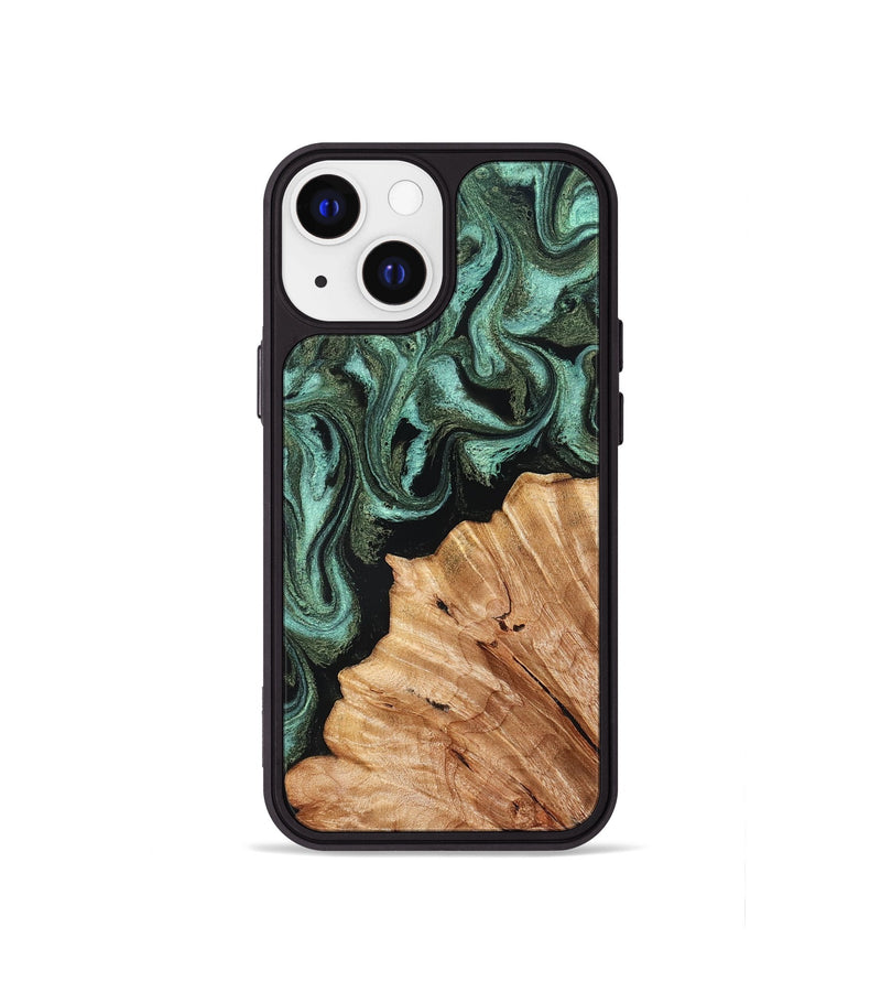 iPhone 13 mini Wood Phone Case - Ned (Green, 830541)