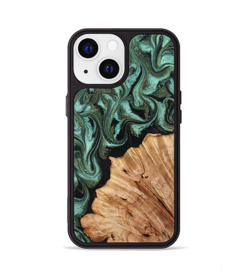 iPhone 13 Wood Phone Case - Ned (Green, 830541)