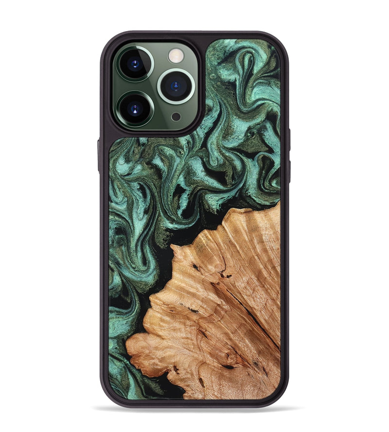 iPhone 13 Pro Max Wood Phone Case - Ned (Green, 830541)