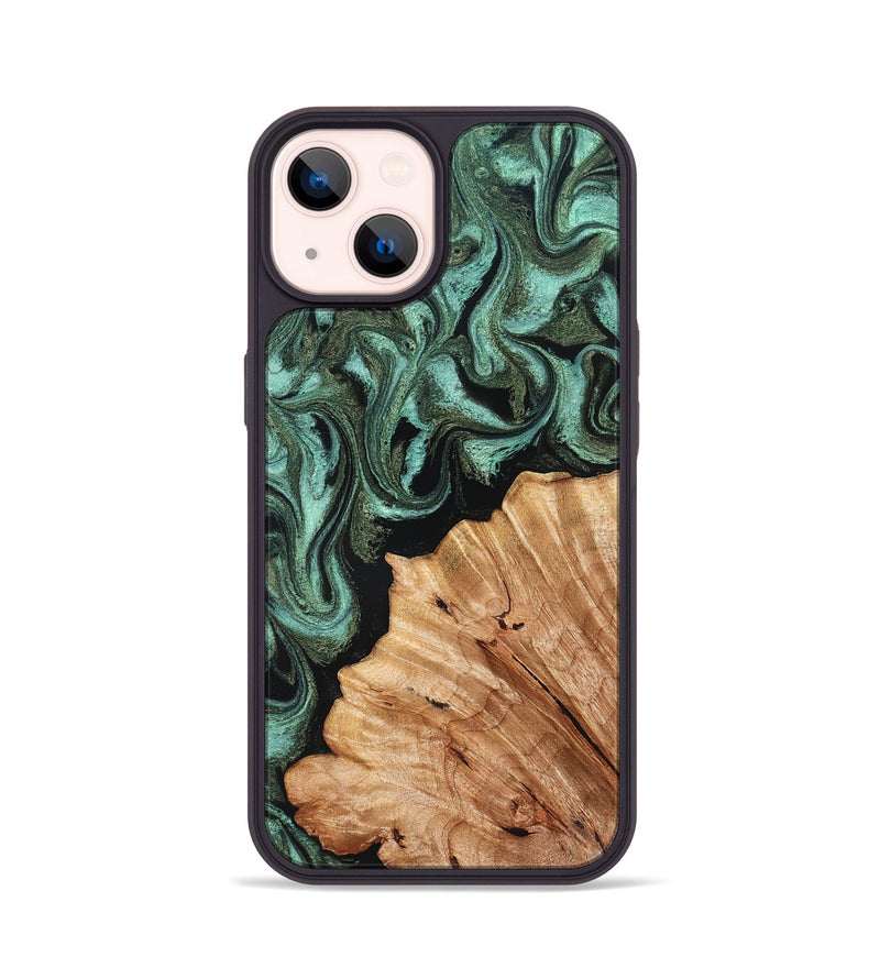 iPhone 14 Wood Phone Case - Ned (Green, 830541)