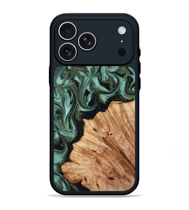 iPhone 17 Pro Max Wood Phone Case - Ned (Green, 830541)