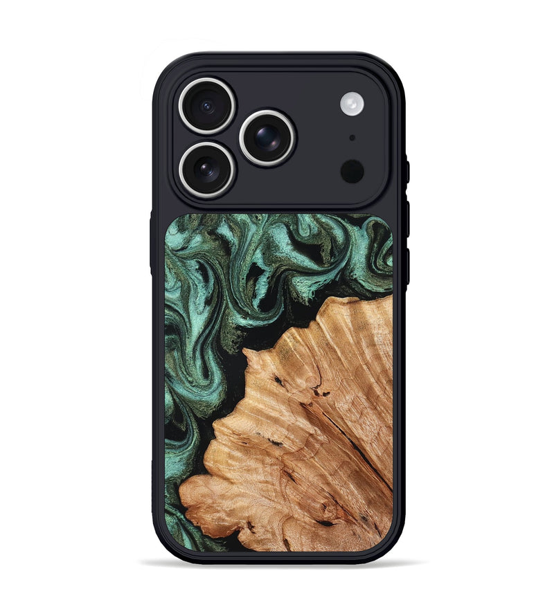 iPhone 17 Pro Wood Phone Case - Ned (Green, 830541)