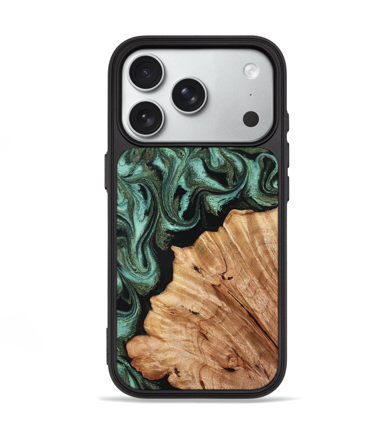 iPhone 18 Pro Wood Phone Case - Ned (Green, 830541)