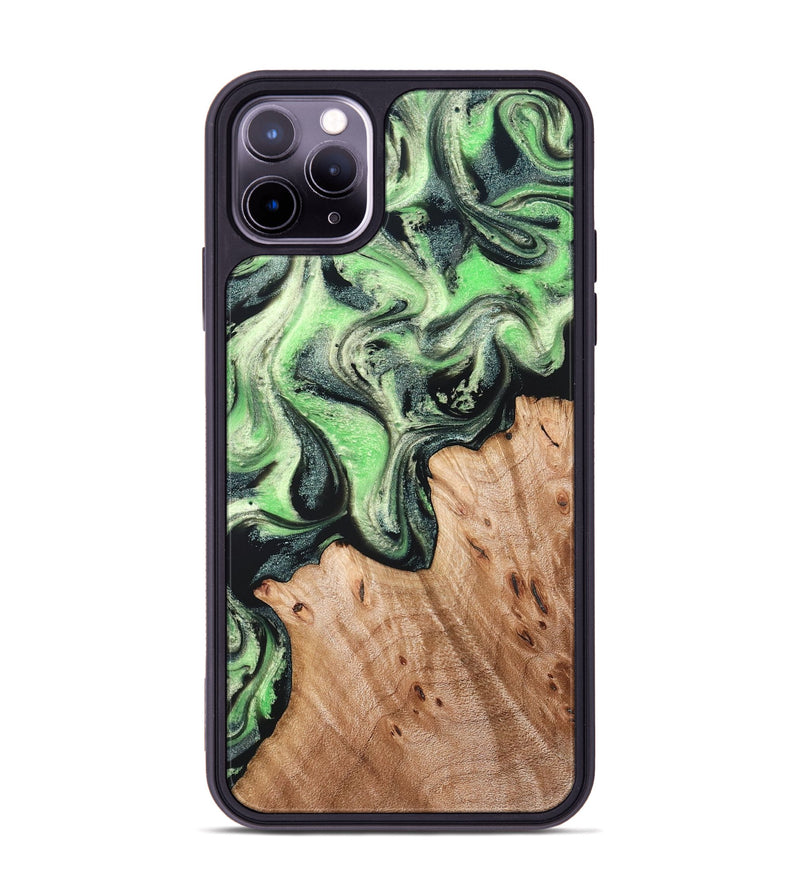 iPhone 11 Pro Max Wood Phone Case - Libbie (Green, 830547)