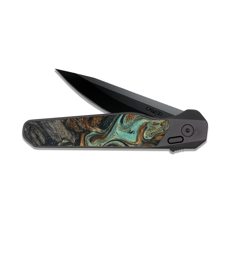 EDC Dark Slate Wood Pocket Knife - Randall (Green, 830548)