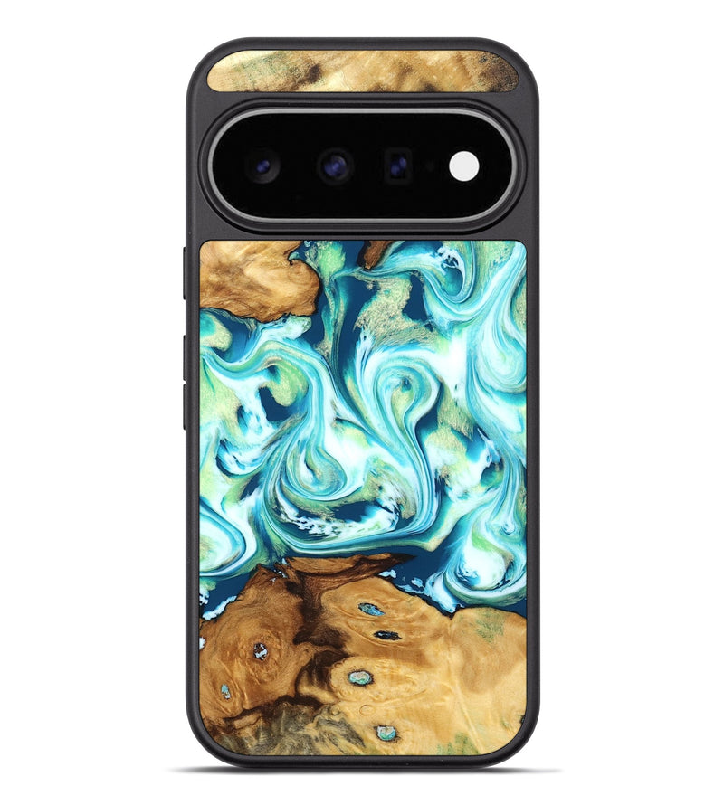 Pixel 11 Pro XL Wood Phone Case - Nathaly (Blue, 830549)