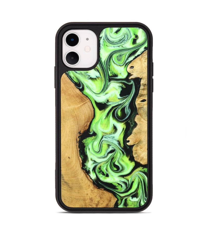 iPhone 11 Wood Phone Case - Caspian (Neon, 830551)