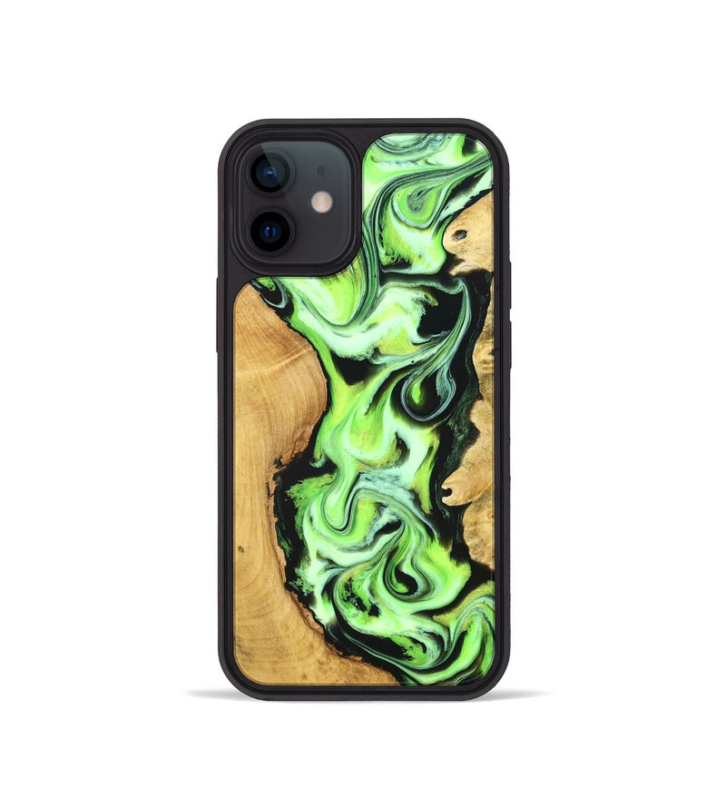 iPhone 12 mini Wood Phone Case - Caspian (Neon, 830551)