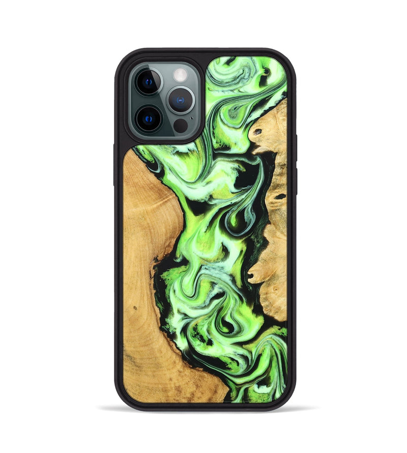 iPhone 12 Pro Wood Phone Case - Caspian (Neon, 830551)