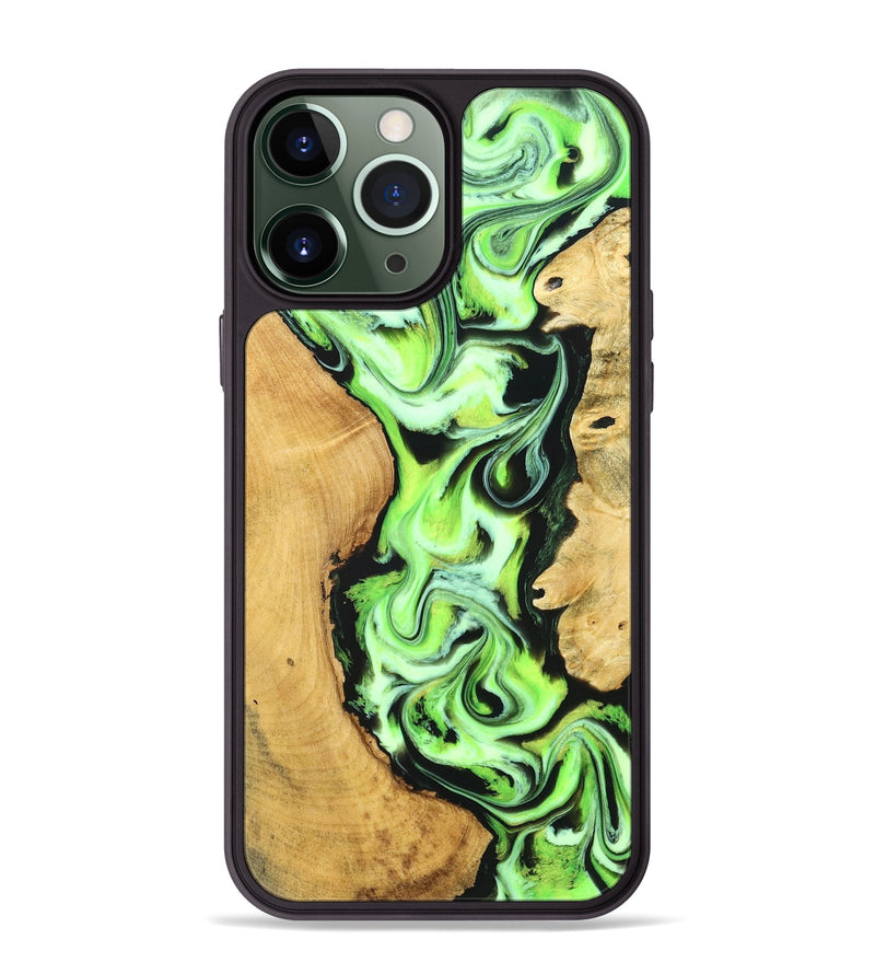 iPhone 13 Pro Max Wood Phone Case - Caspian (Neon, 830551)