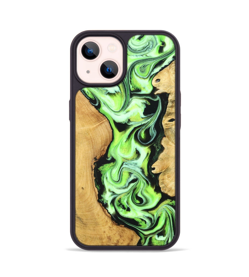 iPhone 14 Wood Phone Case - Caspian (Neon, 830551)