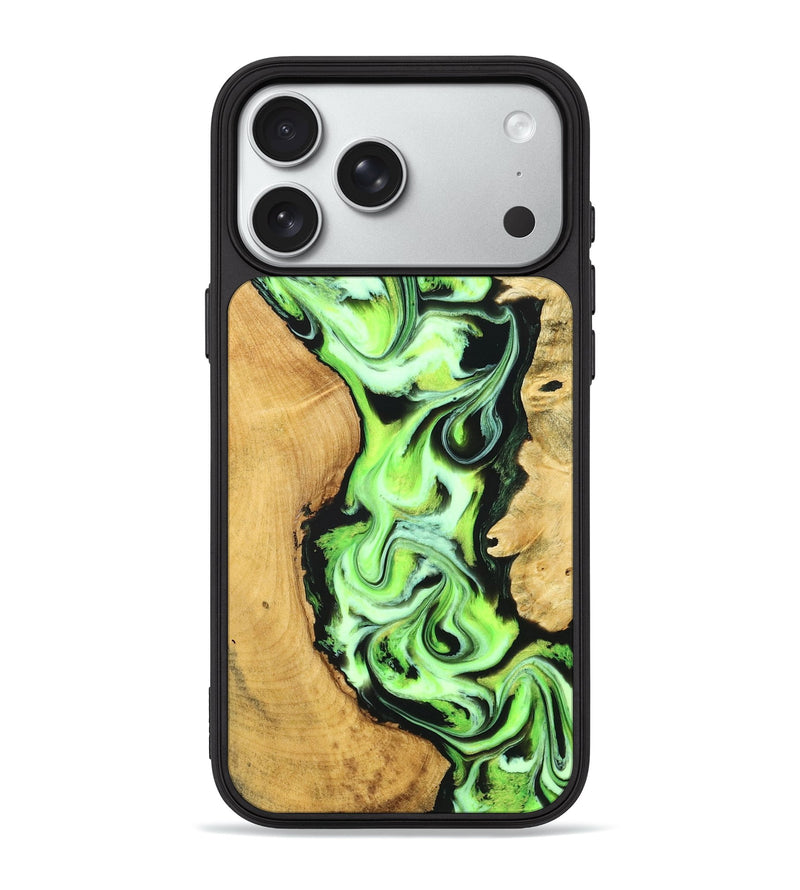 iPhone 18 Pro Max Wood Phone Case - Caspian (Neon, 830551)