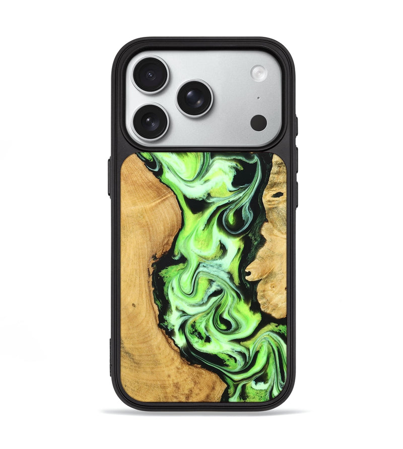 iPhone 18 Pro Wood Phone Case - Caspian (Neon, 830551)
