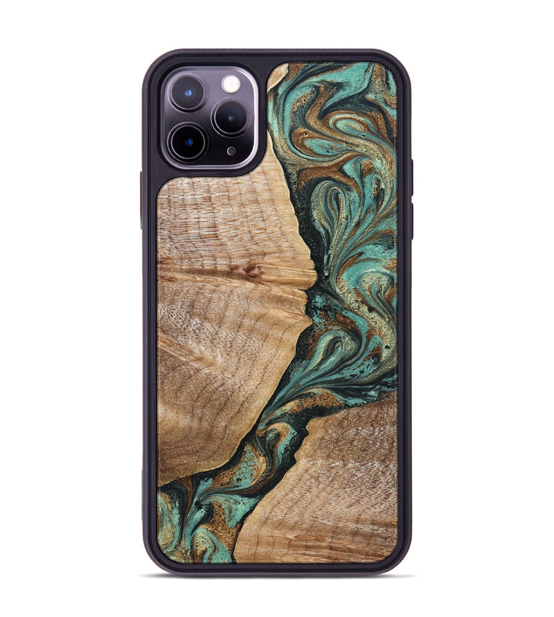 iPhone 11 Pro Max Wood Phone Case - Emmalee (Green, 830552)