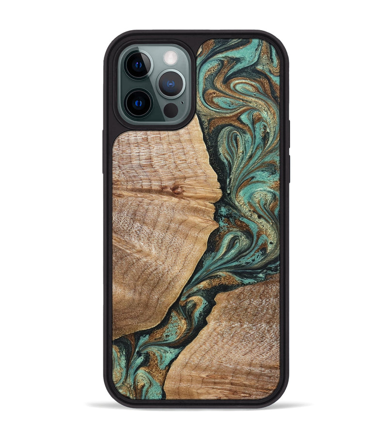 iPhone 12 Pro Max Wood Phone Case - Emmalee (Green, 830552)