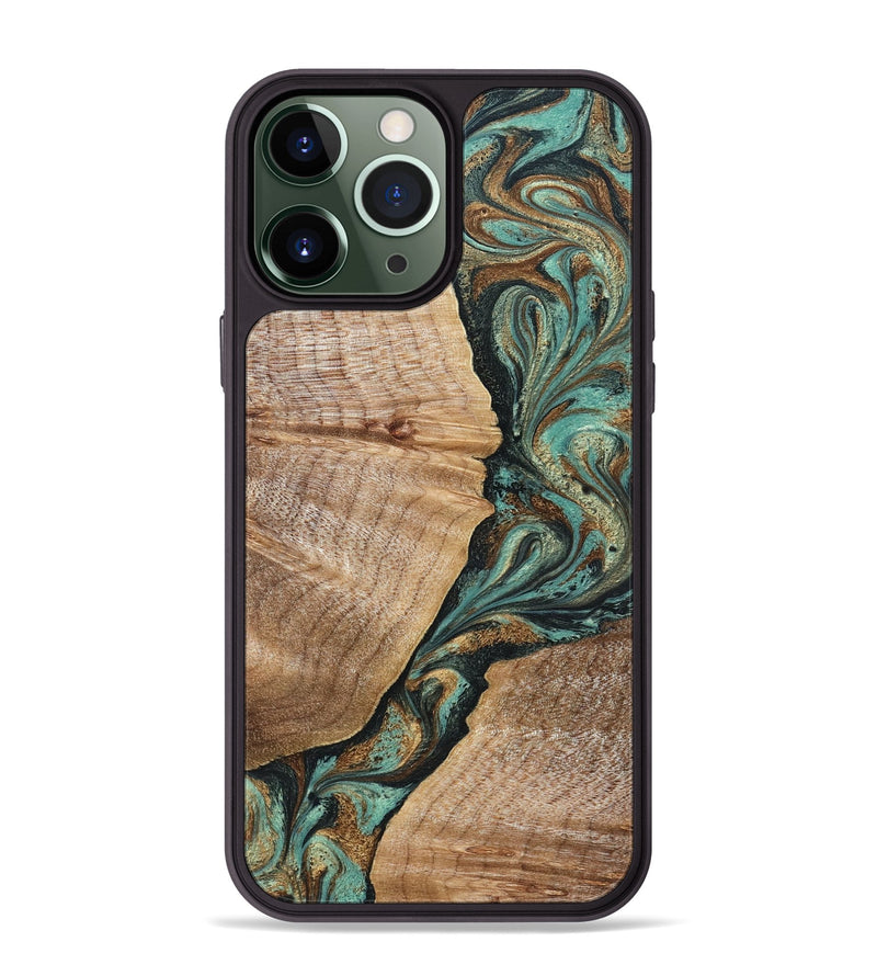 iPhone 13 Pro Max Wood Phone Case - Emmalee (Green, 830552)