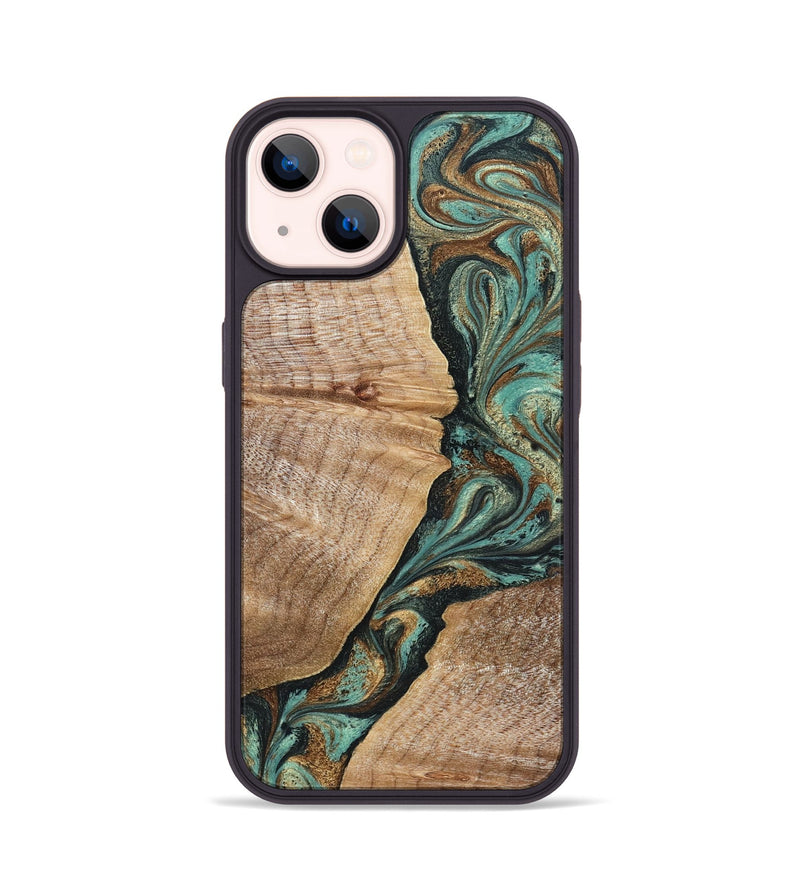 iPhone 14 Wood Phone Case - Emmalee (Green, 830552)