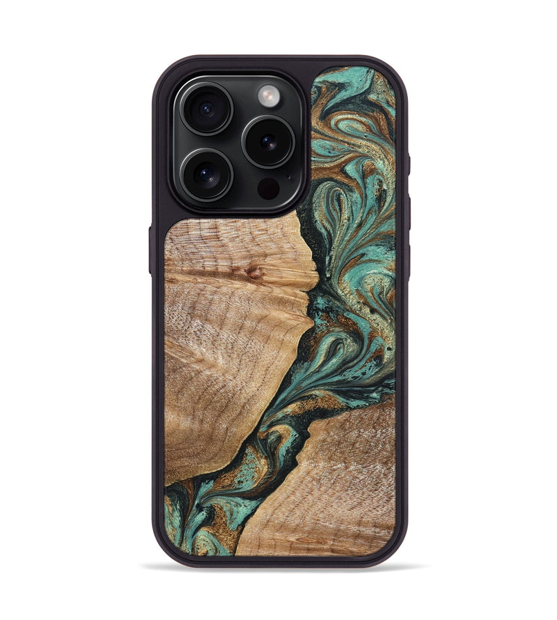 iPhone 15 Pro Wood Phone Case - Emmalee (Green, 830552)