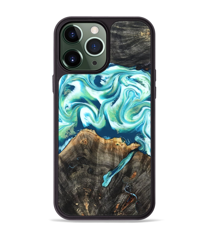 iPhone 13 Pro Max Wood Phone Case - Mittie (Neon, 830553)