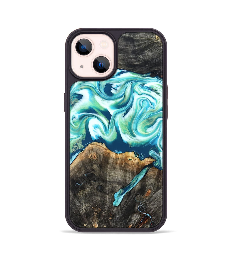 iPhone 14 Wood Phone Case - Mittie (Neon, 830553)