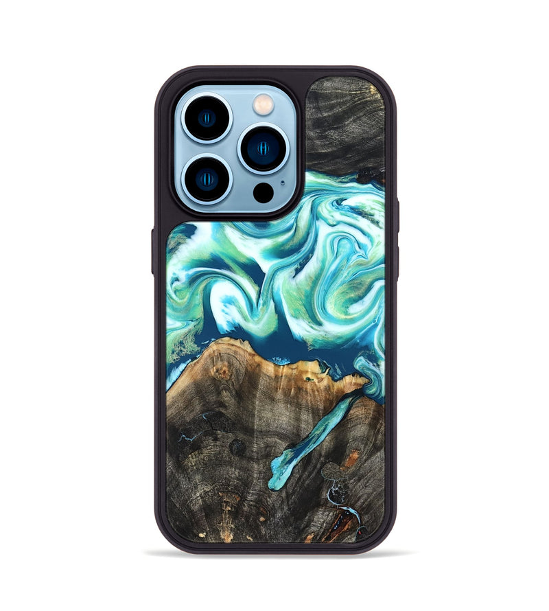 iPhone 14 Pro Wood Phone Case - Mittie (Neon, 830553)