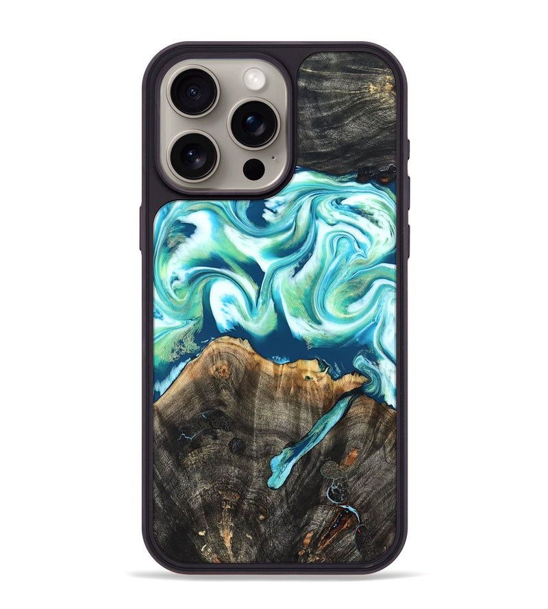 iPhone 15 Pro Max Wood Phone Case - Mittie (Neon, 830553)