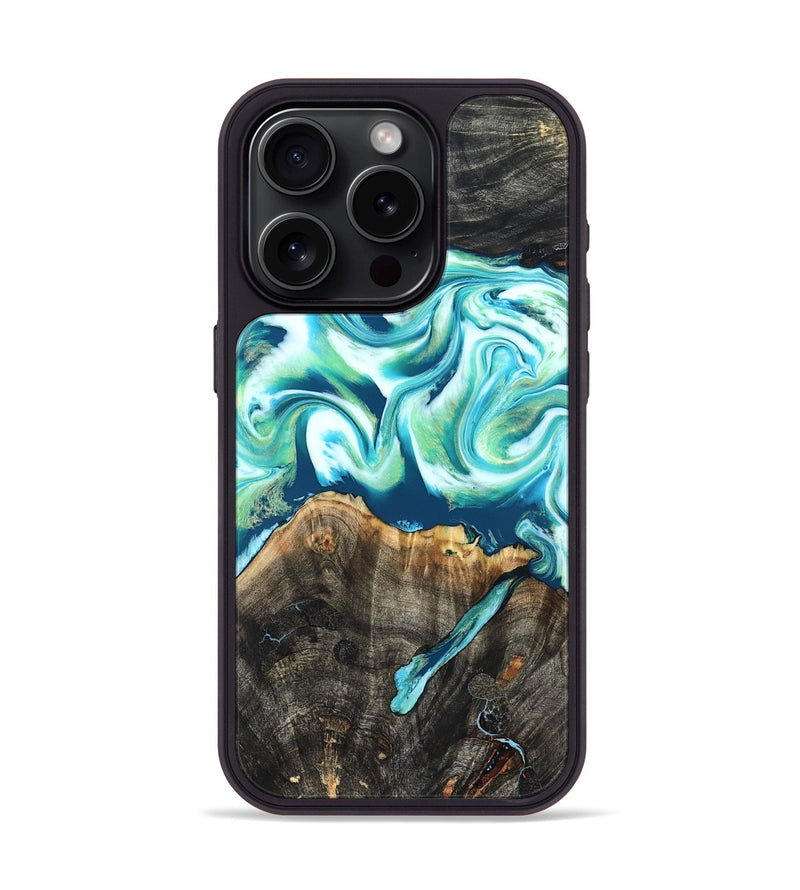 iPhone 15 Pro Wood Phone Case - Mittie (Neon, 830553)